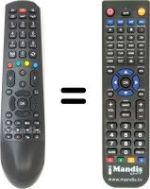 Télécommande équivalente Telefunken TE20265B30C10ELED