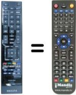 Télécommande équivalente Toshiba 40VL743G