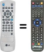 Télécommande équivalente LG LV2283