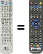Mando a distancia equivalente LG DR175