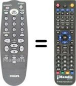 Mando a distancia equivalente Philips VR17116
