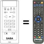 Mando a distancia equivalente Saba P4204