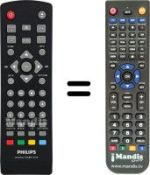 Télécommande équivalente Philips DTP2130