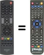 Replacement remote control Sharp LC-22LE430E