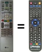 Replacement remote control LG AKB30588001