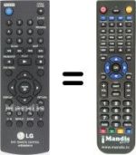 Replacement remote control LG DVX 640