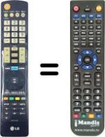 Télécommande équivalente LG 32LV3550-ZB