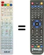 Télécommande équivalente Akai AKA008