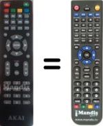 Télécommande équivalente Akai AKTV504UHDTSMART