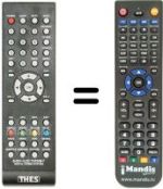 Replacement remote control THES LTV2298D