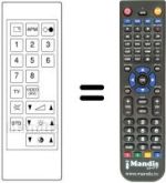 Mando a distancia equivalente JVC CT74FC