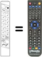 Mando a distancia equivalente JVC CT77FC