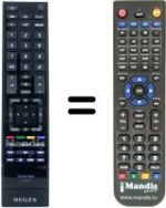 Replacement remote control Toshiba 37RL833G