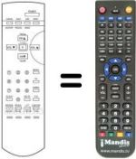 Télécommande équivalente Goodmans 205N