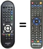 Télécommande équivalente GA607WJSA