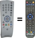 Replacement remote control Grundig MF72-5301 / 8 DOLBY
