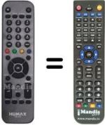Télécommande équivalente Humax 03202-00096