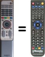 Télécommande équivalente Humax SUP2625