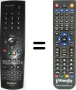 Télécommande équivalente Humax RM-106