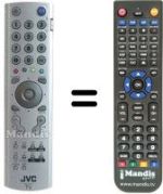 Mando a distancia equivalente JVC LT-32DA8BJ / Q