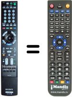 Mando a distancia equivalente Sony KDL-46X2000AEP