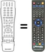 Télécommande équivalente Sharp LC32BT8E