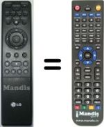 Mando a distancia equivalente LG AKB35960102