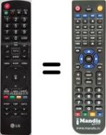 Replacement remote control LG 32LD450-ZA
