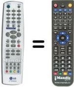 Télécommande équivalente LG RL32FZ30RQ