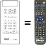Télécommande équivalente REMCON537