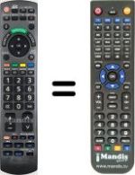 Mando a distancia equivalente Panasonic TX-L37GW10