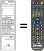 Replacement remote control JVC PQ10543BM