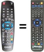 Replacement remote control GOLD PROTEUS-GDTV19