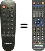 Télécommande équivalente Panasonic TC-14S1RF