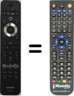 Télécommande équivalente Philips 47PFL7864H / 12