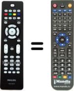 Replacement remote control Philips 42PFL7572D / 10