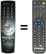 Télécommande équivalente Humax R-105
