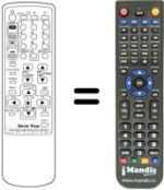 Mando a distancia equivalente Daewoo 21F1T2