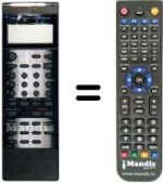 Télécommande équivalente Orion VH2491HS