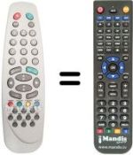 Télécommande équivalente Vestel CTV5554