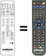 Télécommande équivalente NordMende RC2203X