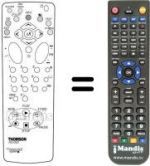 Télécommande équivalente Continental Edison 21CT17E