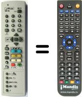 Télécommande équivalente Metz 55TG68100MT
