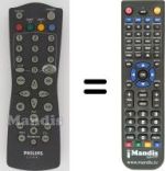 Télécommande équivalente Philips 14PV334