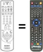 Télécommande équivalente Sony SLV-SE80VC2