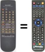 Replacement remote control Sharp VCA39