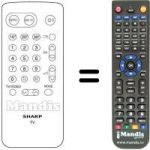 Télécommande équivalente Sharp CV5130S