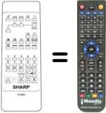 Mando a distancia equivalente Sharp RRMCG1021BMSA