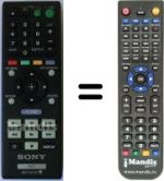 Replacement remote control Sony BDP-S483