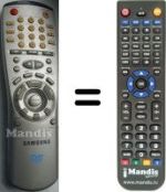 Télécommande équivalente Samsung SV-DVD1E